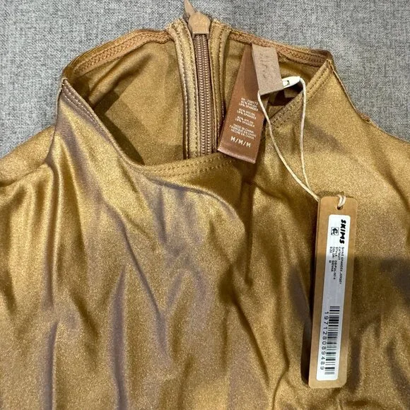 NWT SKIMS SHINE SPANDEX JERSEY CATSUIT, Sienna, Medium - Picture 4 of 5